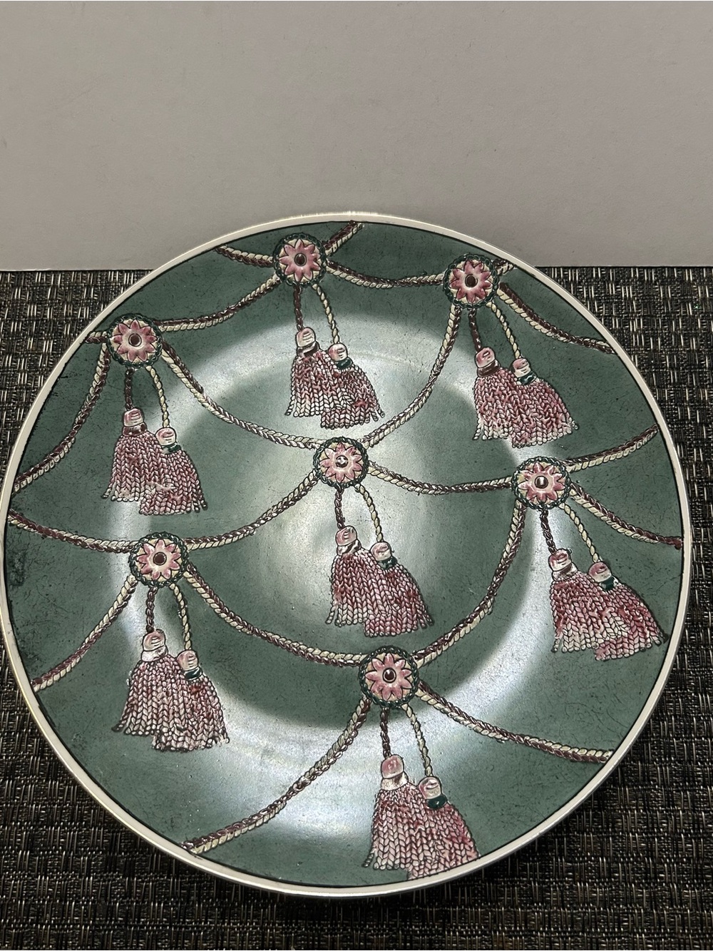 Vintage Plate Tassel Textured by Oriental Accent China Decorative 10”